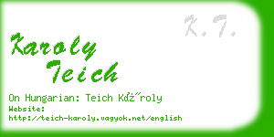 karoly teich business card